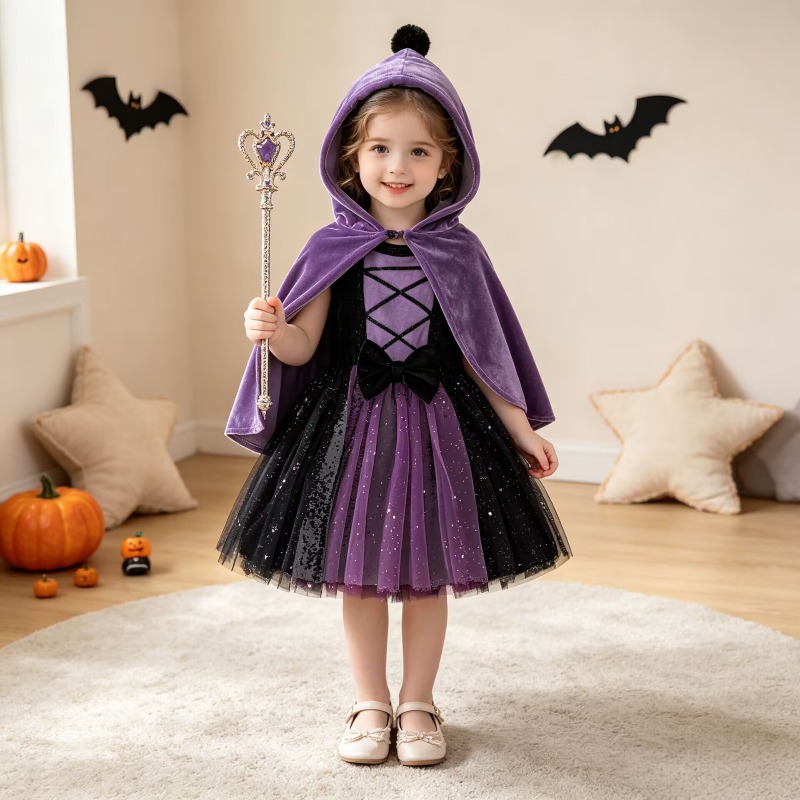 Toddler Girl Tulle Party Dress - Yürümeye Başlayan Bebek Kız Cadı Cadılar