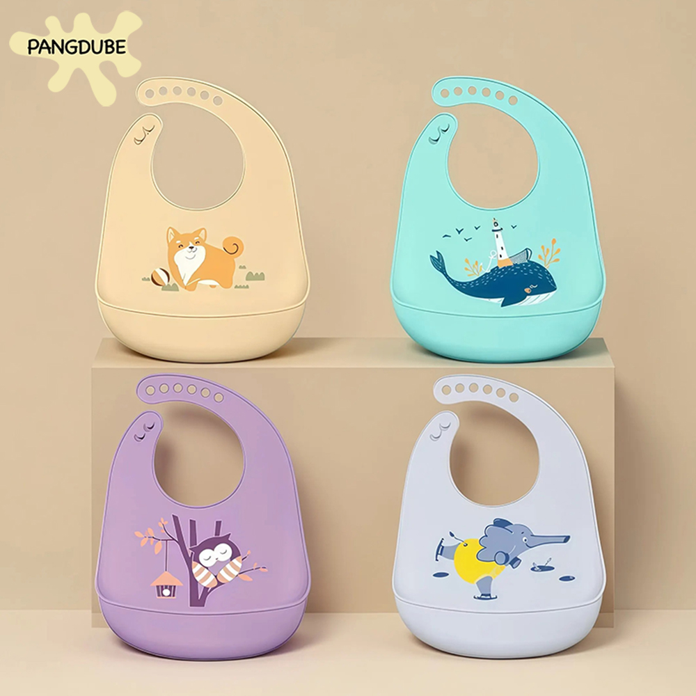 Waterproof Baby Bibs Silicone - PANGDUBE Bebek Önlükleri Su Geçirmez Silikon