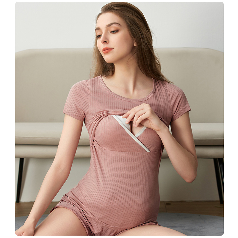 Maternity Wear - Yaz Annelik Yumuşak Rayon Pjs Pijama