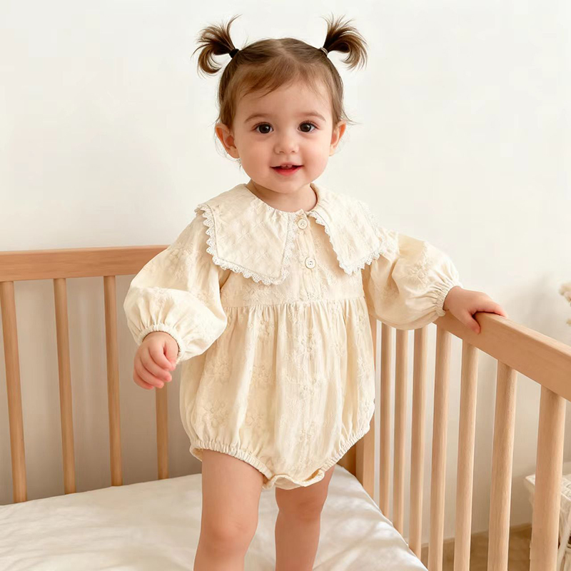 Newborn Baby Girl Romper Floral - Bahar Kızlar Tatlı Prenses Tek Parça