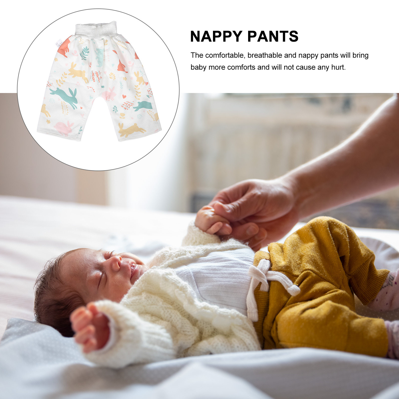 Toddler Training Pants Leak Proof - Çizgi Film Tavşan Desenli Bebek Çocuk