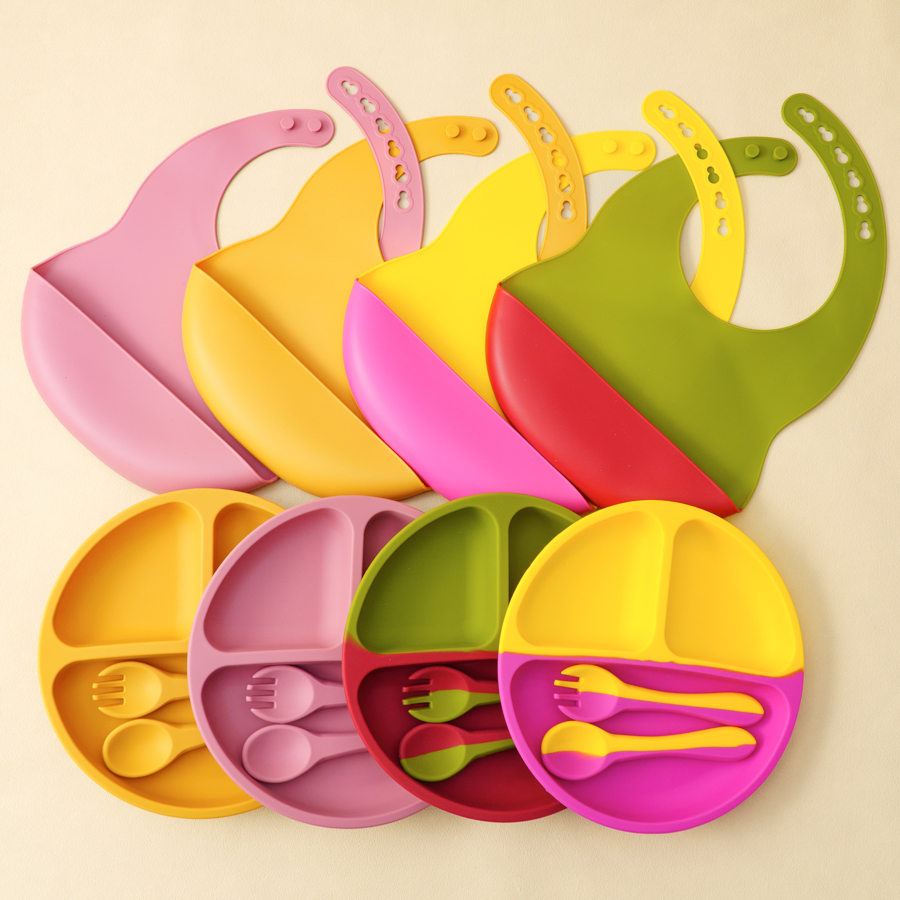 4 adet bebek silikon sofra set - Waterproof Baby Bibs Silicone incelemesi ve fiyatı
