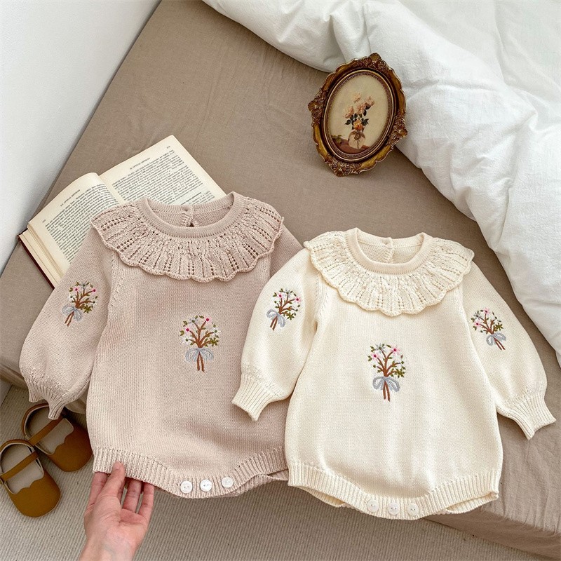 Sonbahar yeni yenidoğan örgü R - Newborn Baby Girl Romper Floral incelemesi ve fiyatı