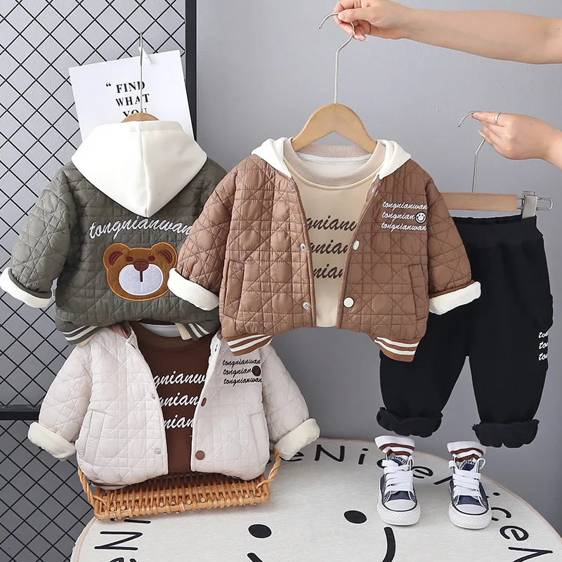 2025 Kış Çocuk Erkek 3 Parça S - Toddler Boy Winter Fleece Jacket incelemesi ve fiyatı