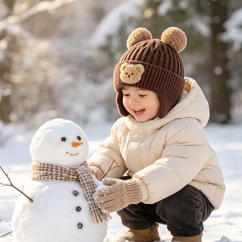 1-10 adet bebek ayı kulaklı ör - Infant Beanie Hat With Ears incelemesi ve fiyatı