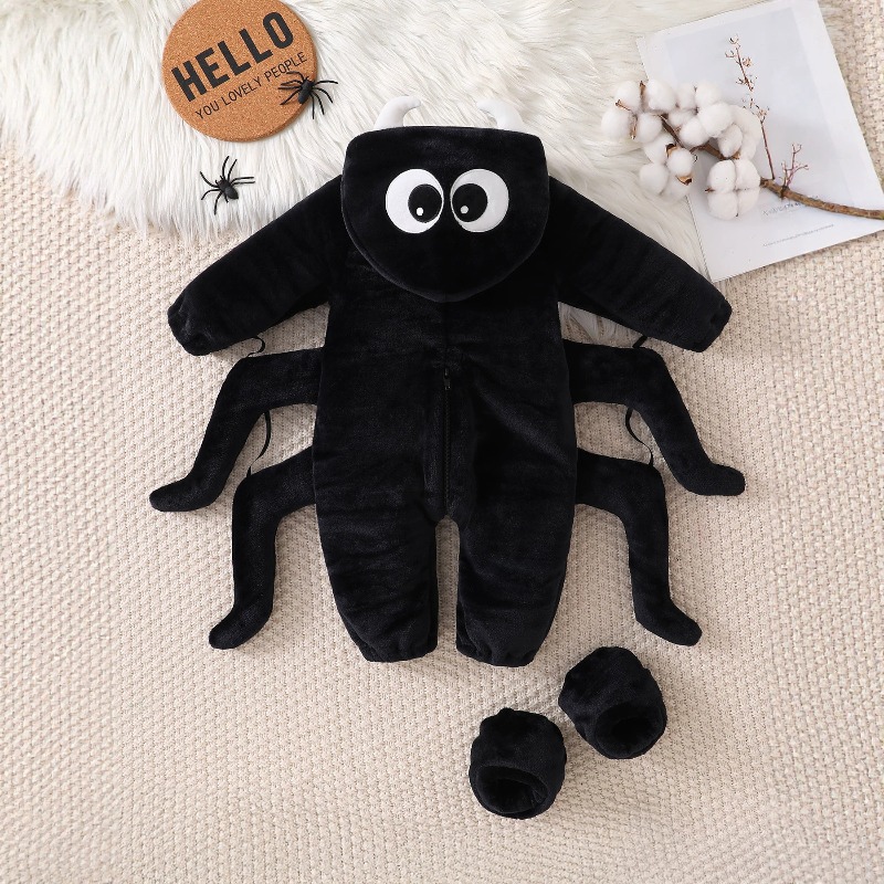 Yenidoğan Bebek Siyah Örümcek  - Cotton Baby Onesies Zipper incelemesi ve fiyatı